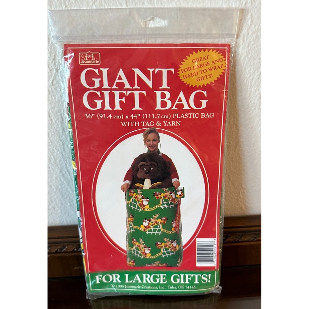Christmas Santa Giant Gift Bag Jumbo Oversized‎ Holiday Present Sack 36" x 44"